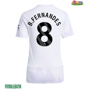 Manchester United Bruno Fernandes #8 Bortatröja Kvinnor 2025-26 Kortärmad